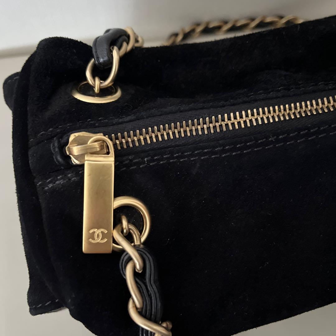 美品！シャネル　チェーンショルダーバッグ　バックスキン　ブラック
