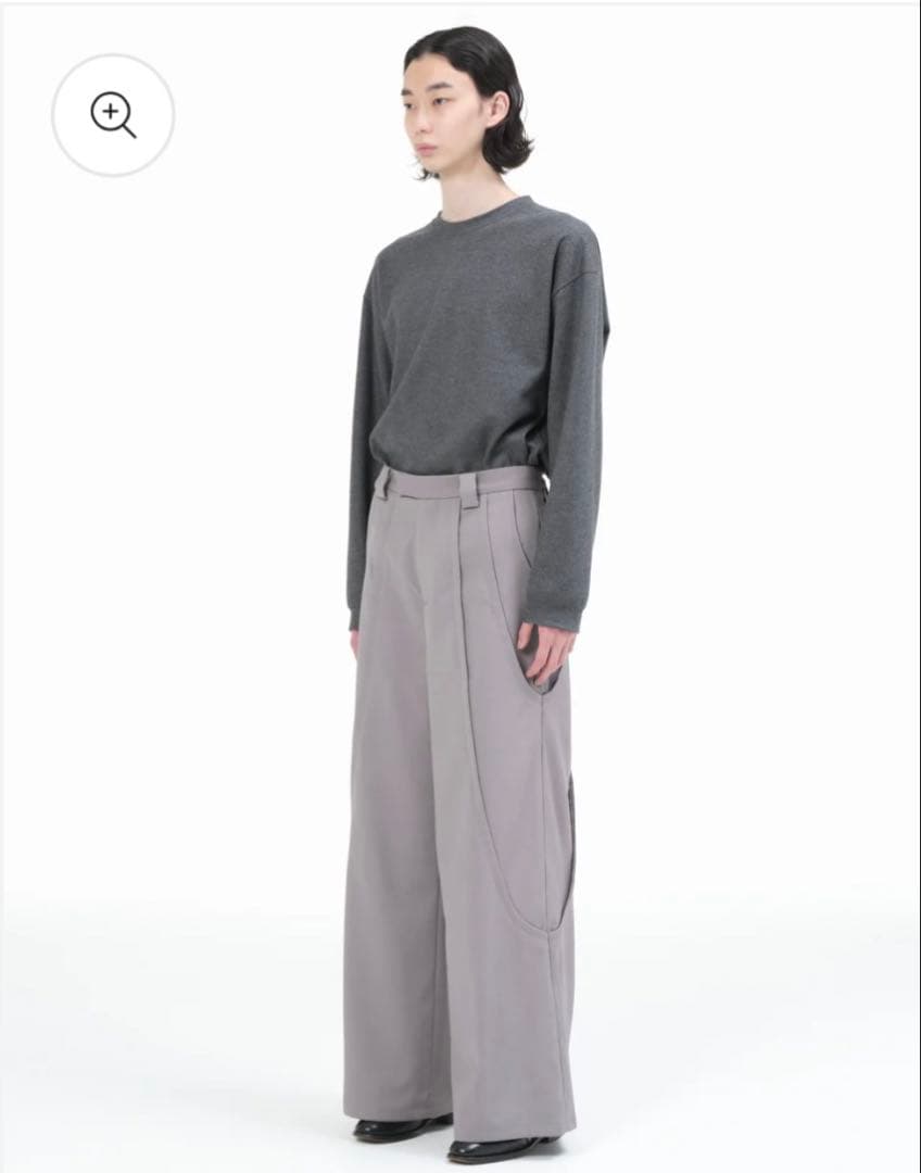 goat essence グレー タックワイドパンツ サイズ2