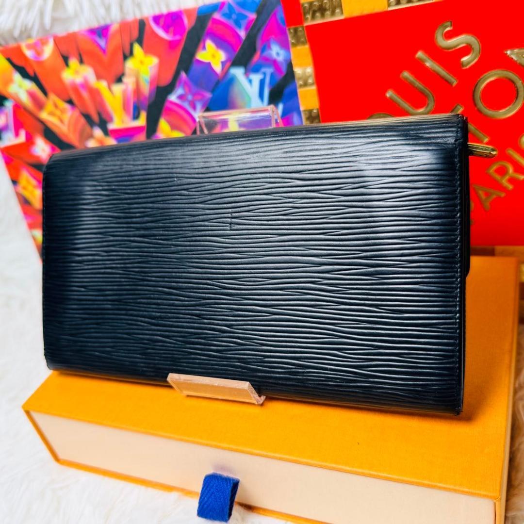 【セール中！】ルイヴィトン エピ ポルトフォイユサラ 長財布 ブラック ノワール