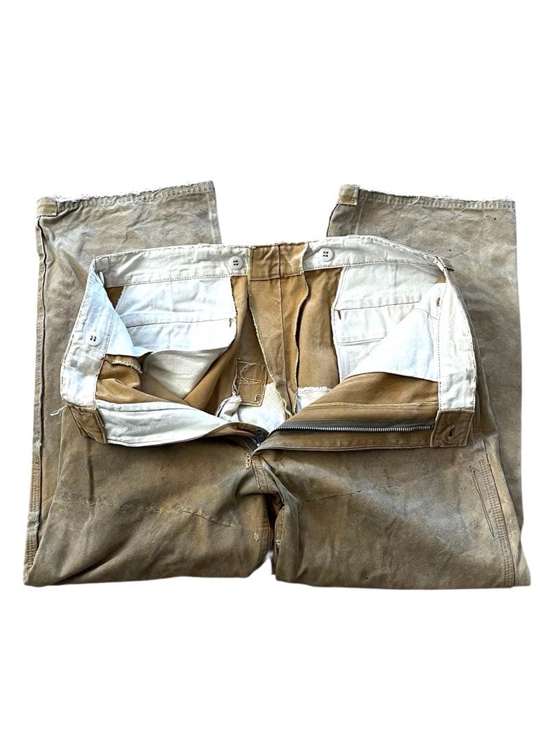 ▪️vintage 50's 60's ダックワークパンツ w33茶ブラウン