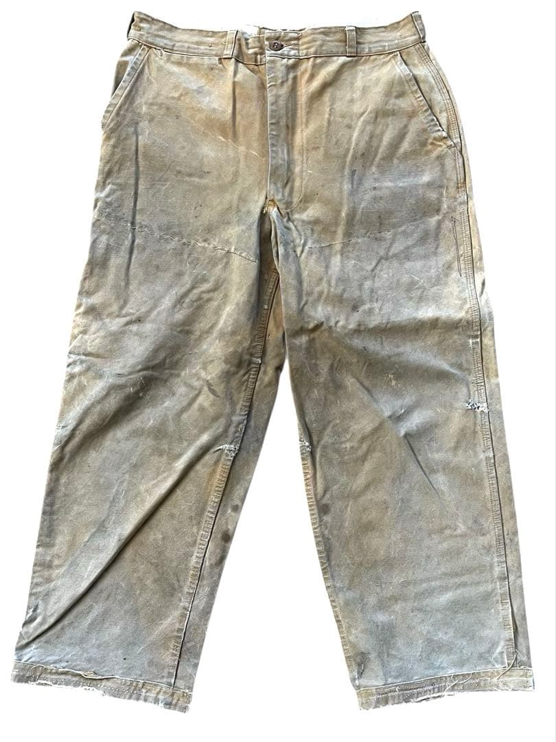 ▪️vintage 50's 60's ダックワークパンツ w33茶ブラウン