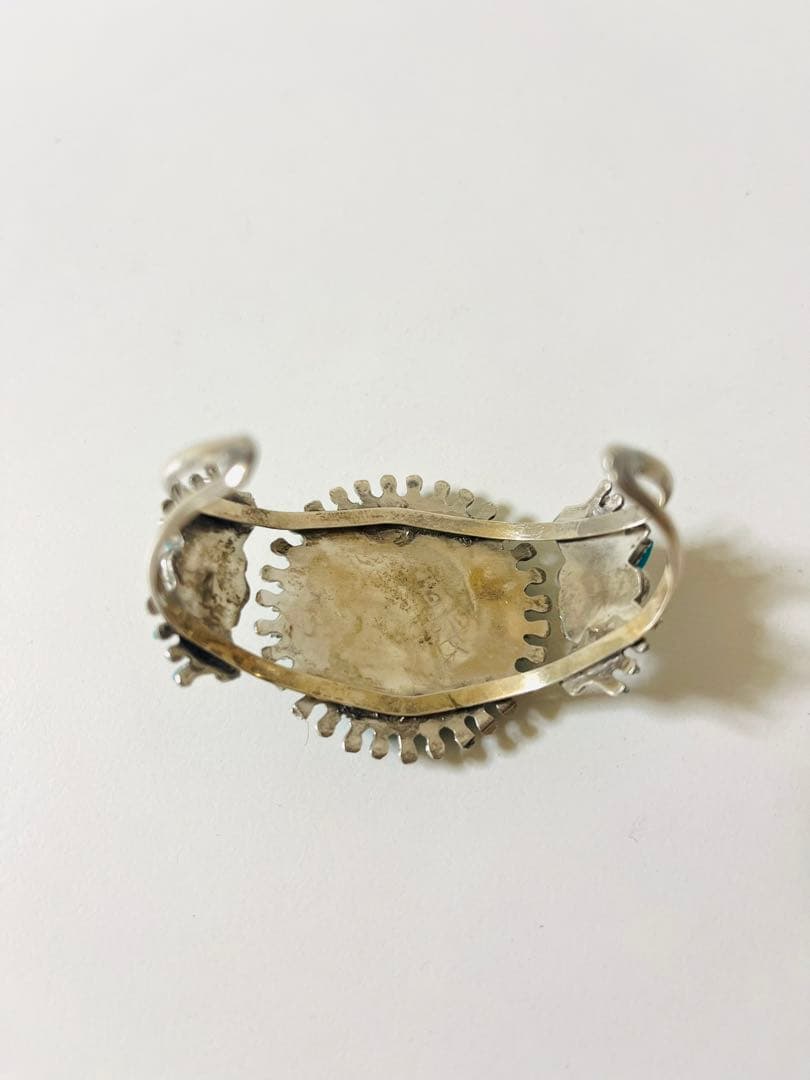 インディアンシルバーxターコイズバングル/ブレスレット