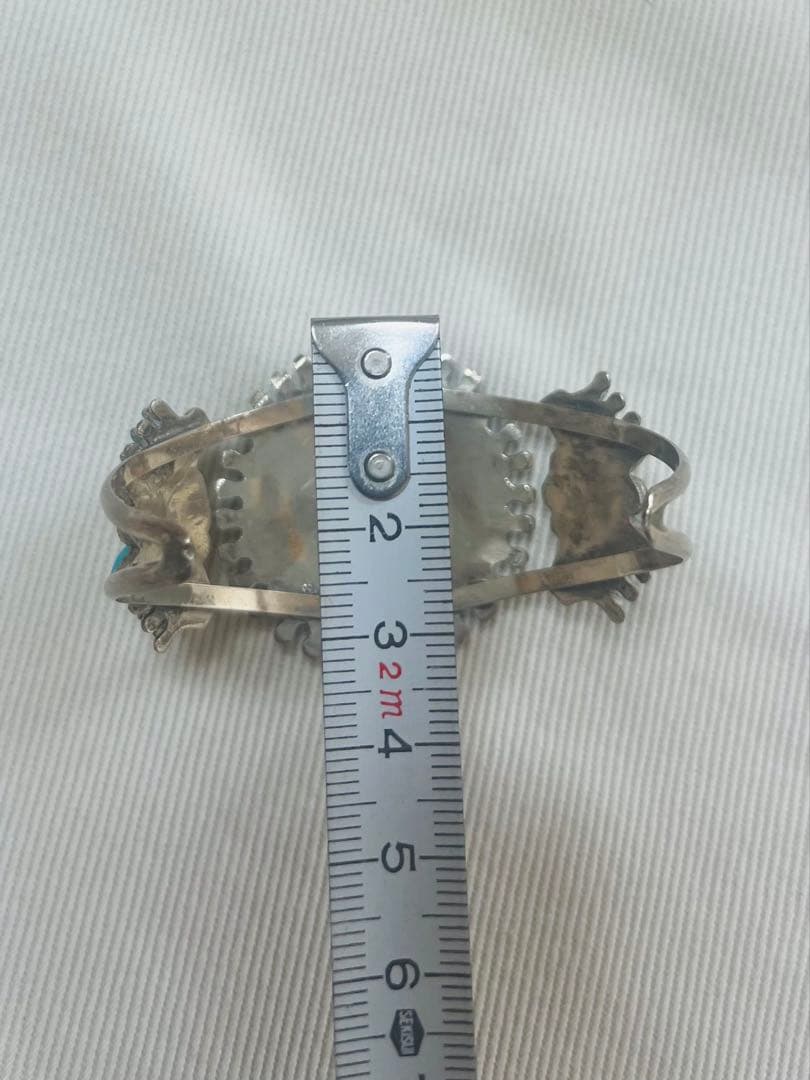 インディアンシルバーxターコイズバングル/ブレスレット