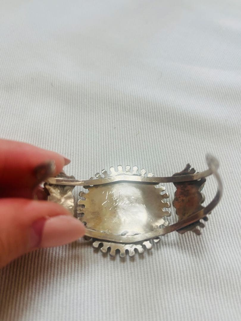 インディアンシルバーxターコイズバングル/ブレスレット