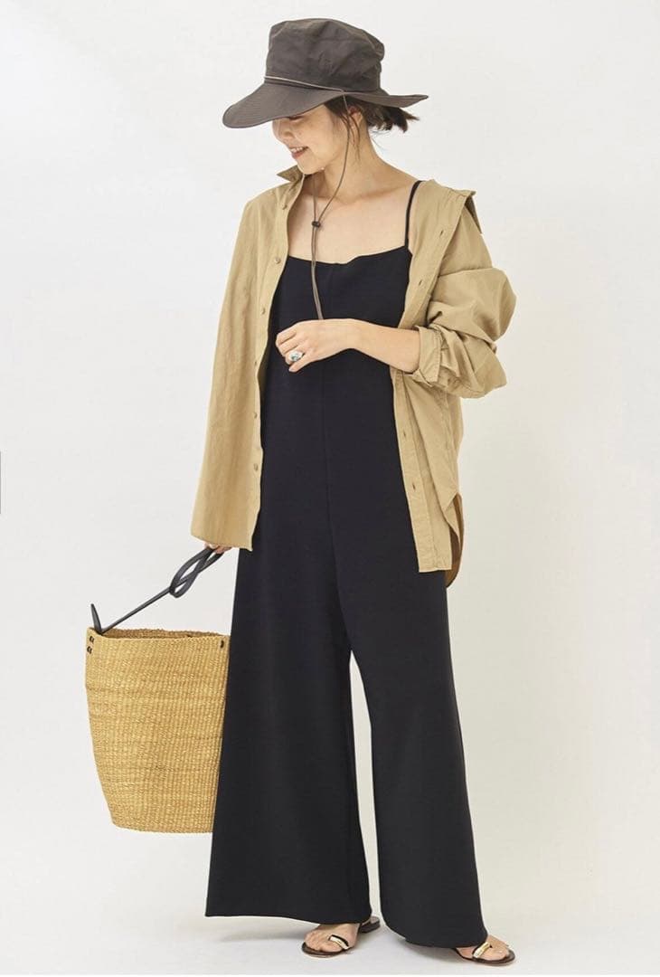 【新品未使用タグ付】plage ジャージーキャミサロペット　36