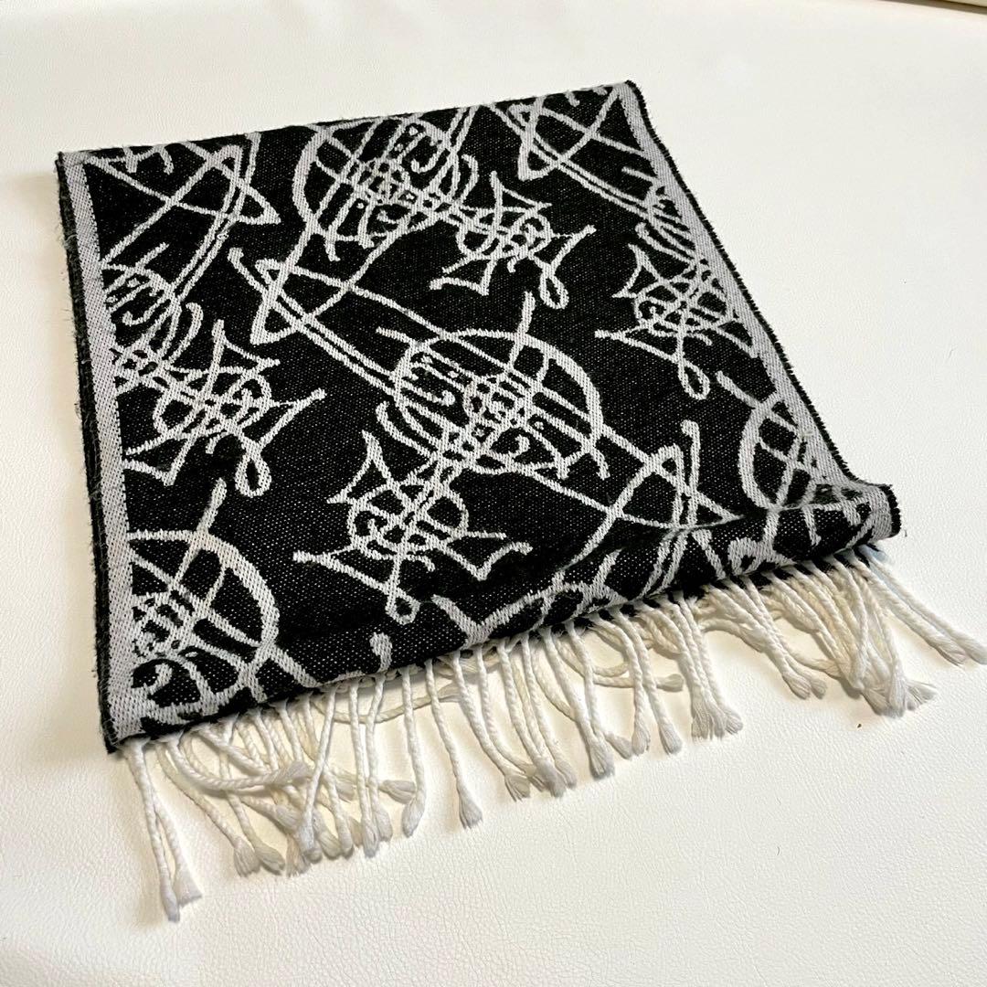 激レア【ヴィヴィアンウエストウッド】マフラー リバーシブル オーブ 白 黒