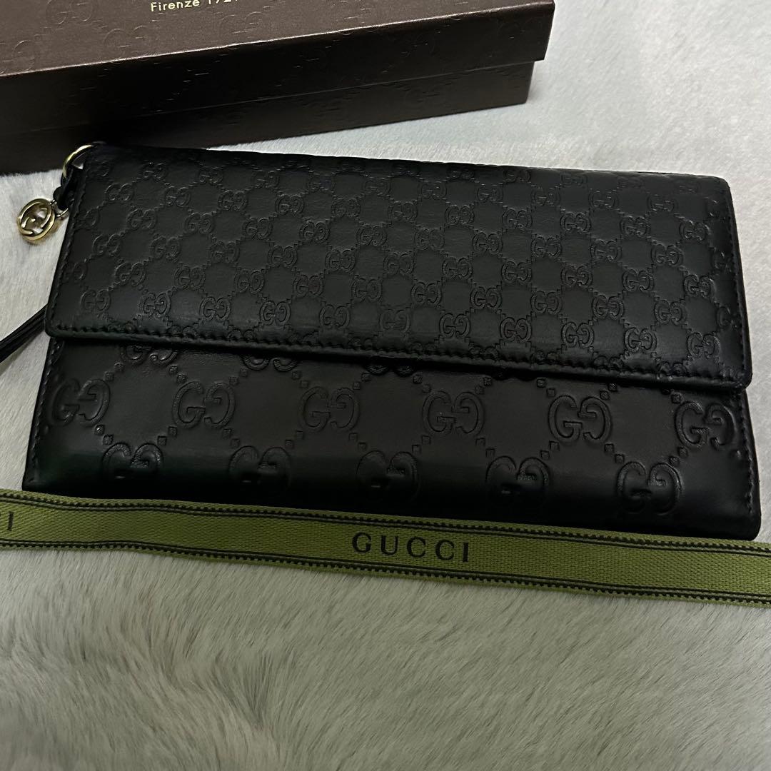 GUCCI グッチ　長財布　マイクログッチ　インターロッキング　GG