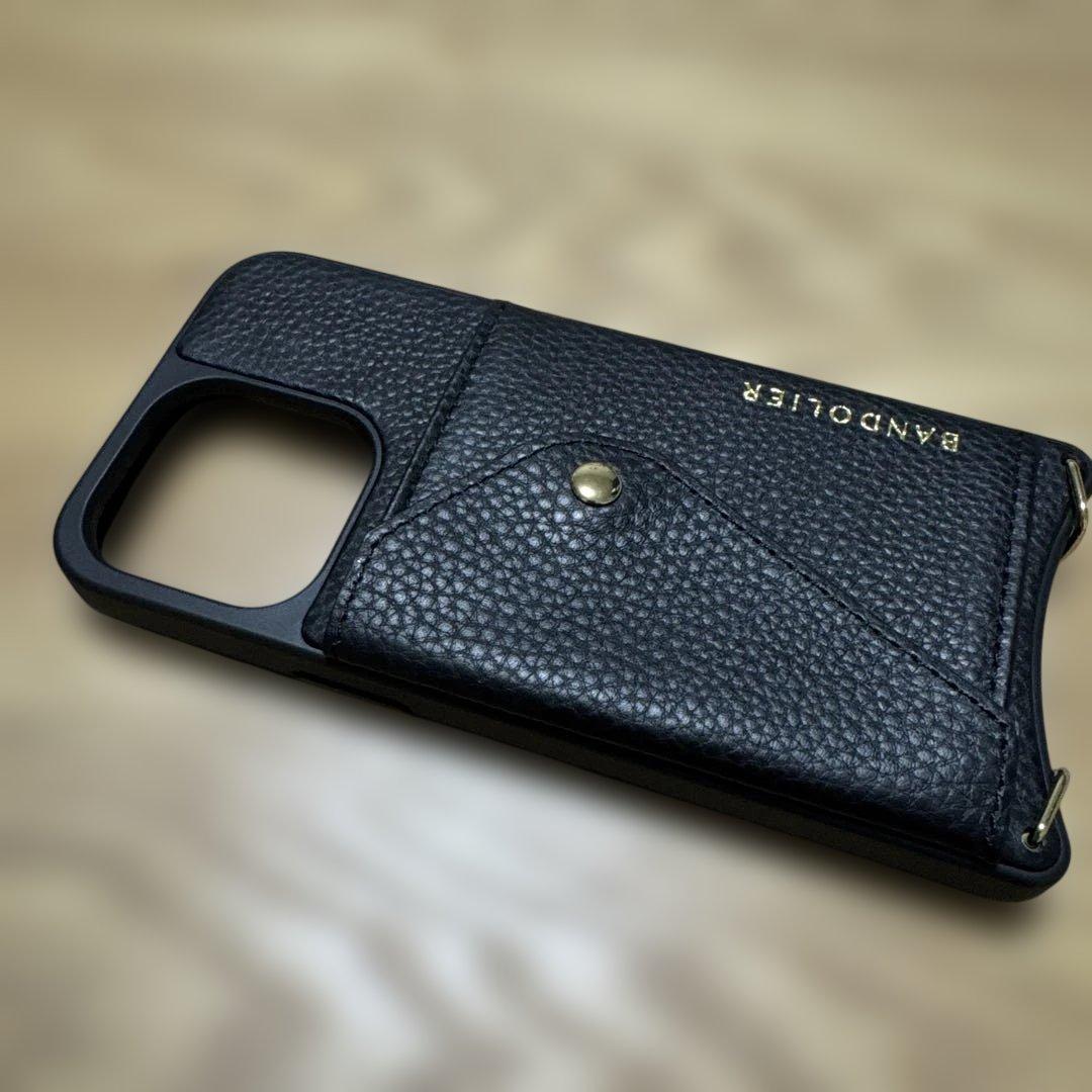 BANDOLIER ブラック iPhoneケース カードポケット付き