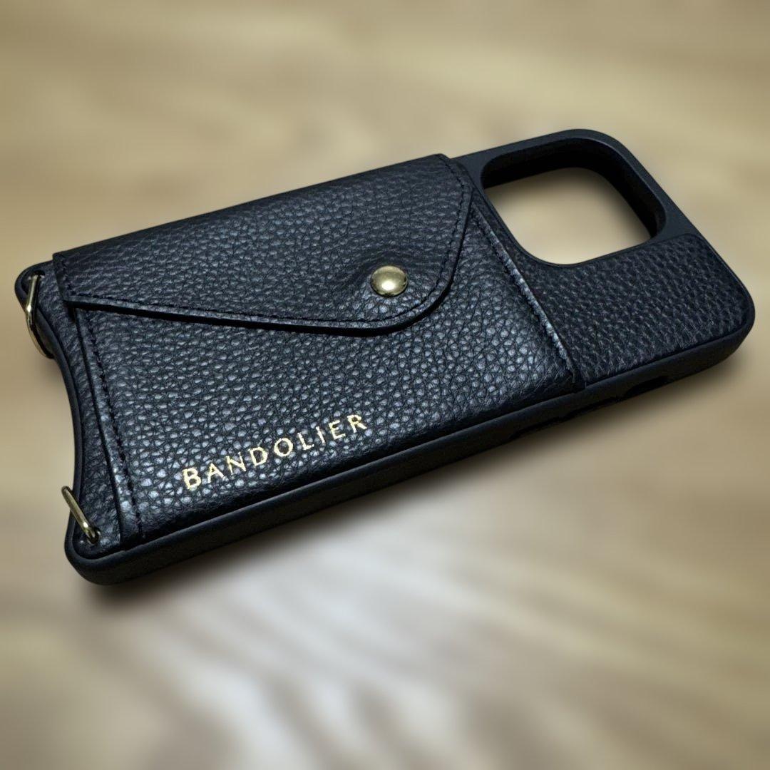 BANDOLIER ブラック iPhoneケース カードポケット付き