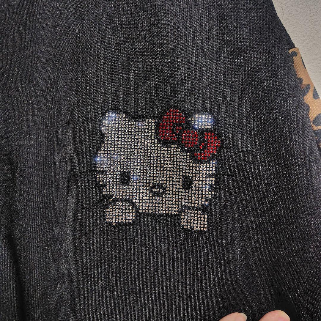 美品 ハローキティ　ジャージ上下セット　キラキラ黒　Lサイズ　サンリオ