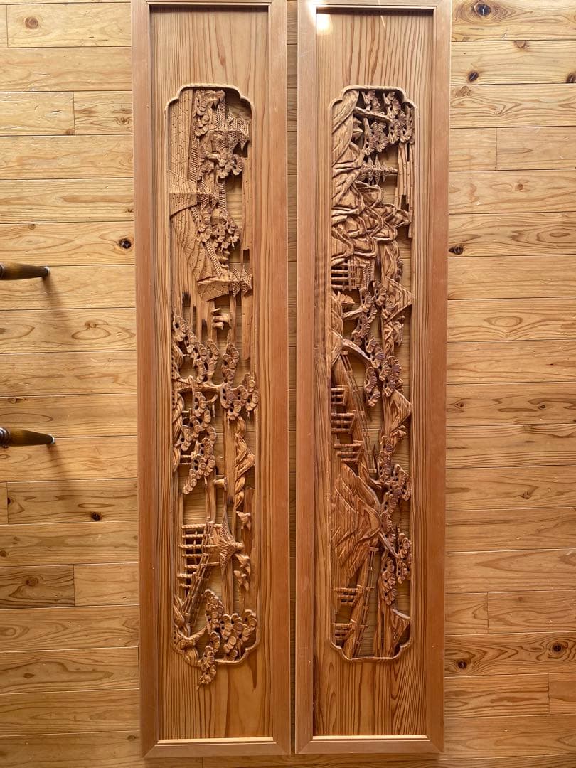 古民家　欄間　2枚セット