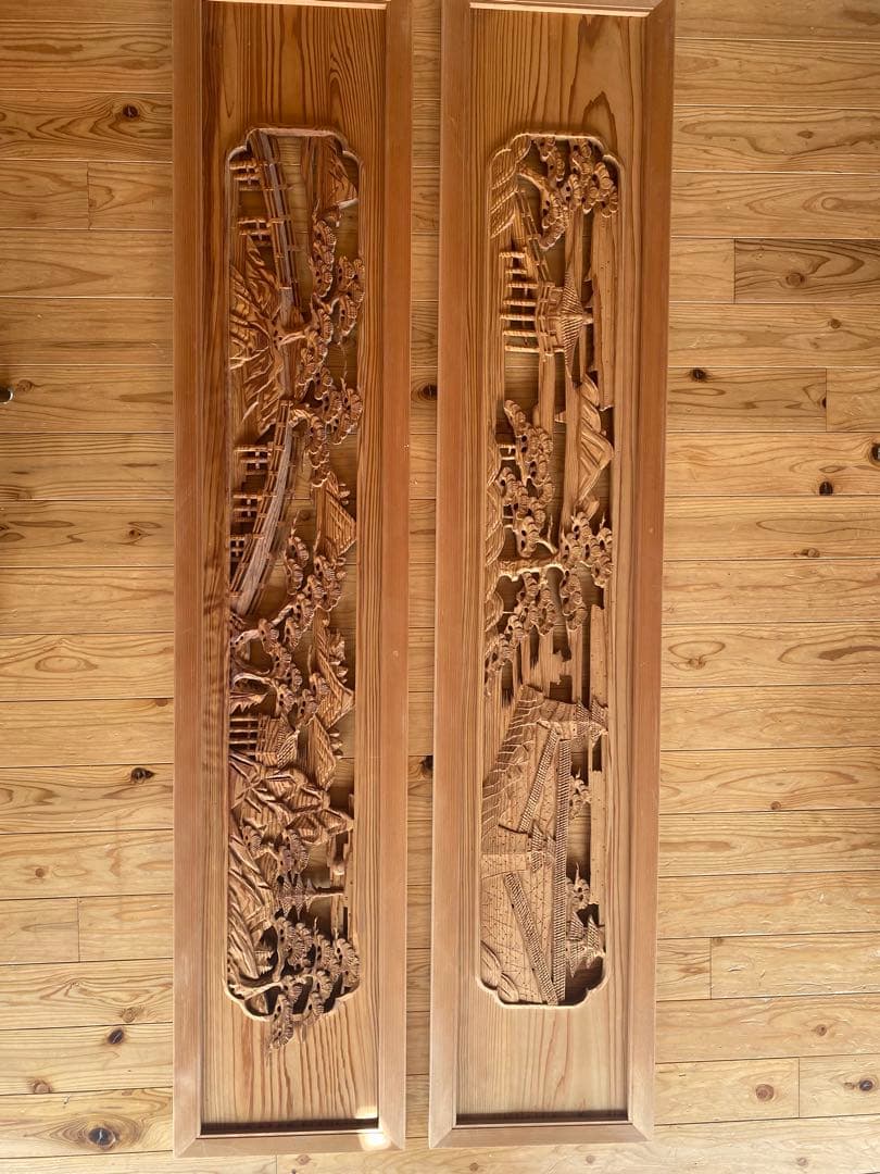 古民家　欄間　2枚セット