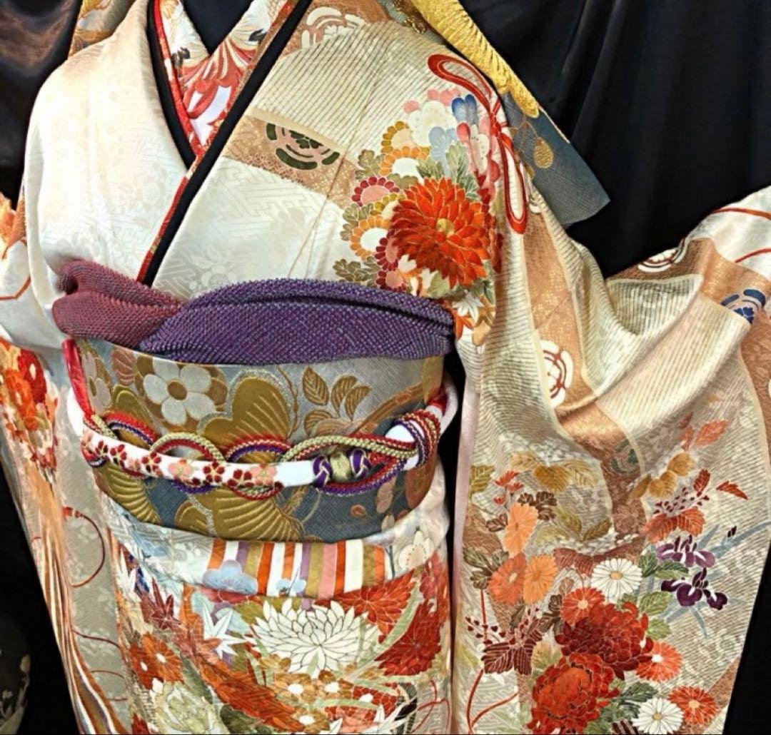 振袖セット　三越　正絹　高級　古典柄　京友禅