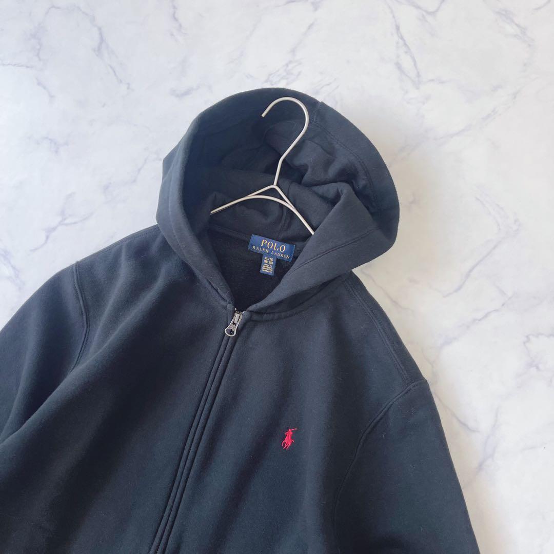 初心者【美品】ポロラルフローレン ジップアップ パーカー ポニー刺繍裏起毛