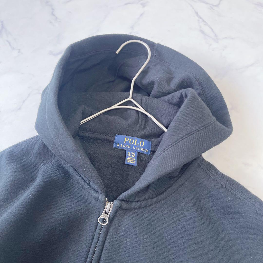 初心者【美品】ポロラルフローレン ジップアップ パーカー ポニー刺繍裏起毛