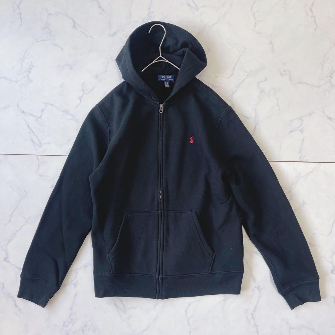 初心者【美品】ポロラルフローレン ジップアップ パーカー ポニー刺繍裏起毛