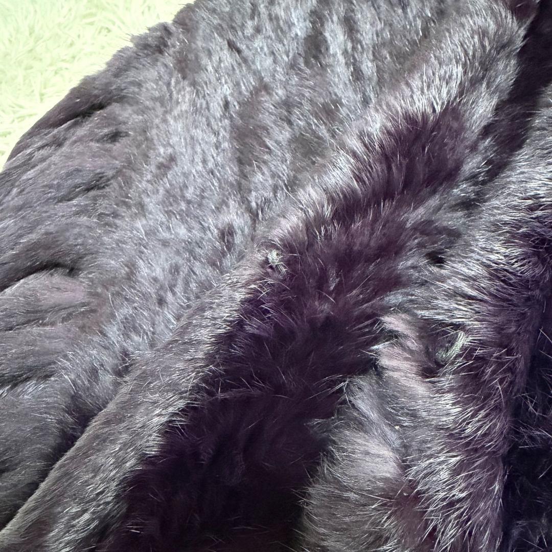 16407✨Y2K レアカラー イヴサロモン ラビットファー ポンチョ ストール