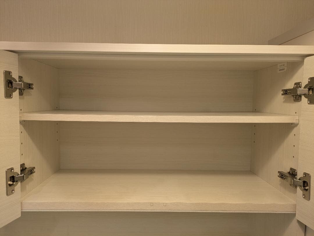 【美品】 土井インテリア 食器棚 キッチンボード 幅116㎝ ホワイト