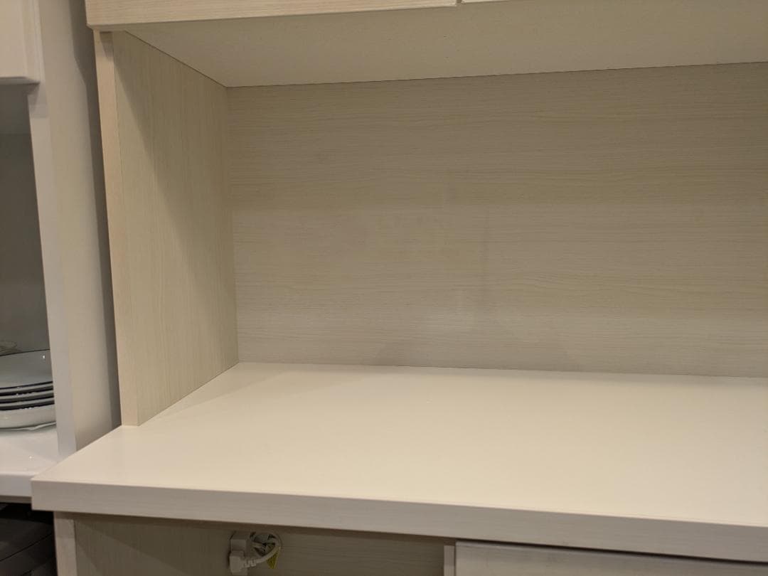 【美品】 土井インテリア 食器棚 キッチンボード 幅116㎝ ホワイト