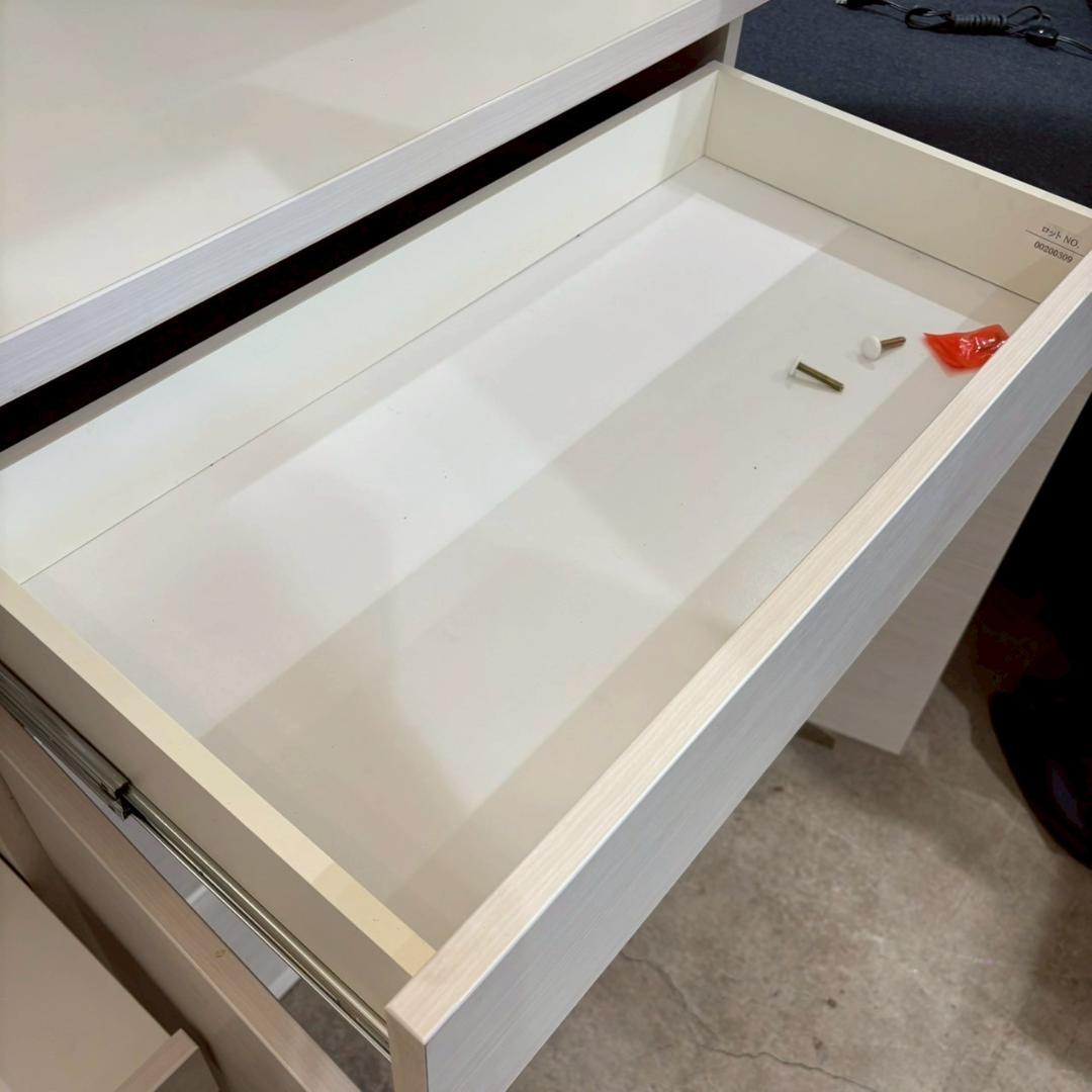 【美品】 土井インテリア 食器棚 キッチンボード 幅116㎝ ホワイト