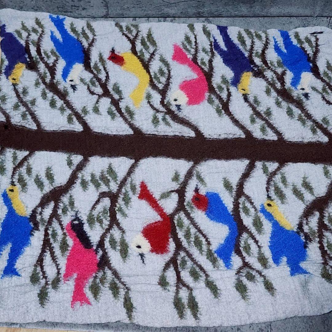 キャピタル KAPITAL 縮絨ウールマフラー ロング BIRD TREE