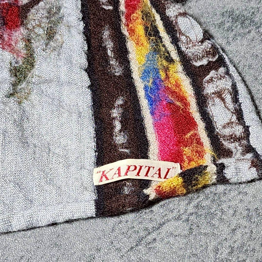 キャピタル KAPITAL 縮絨ウールマフラー ロング BIRD TREE