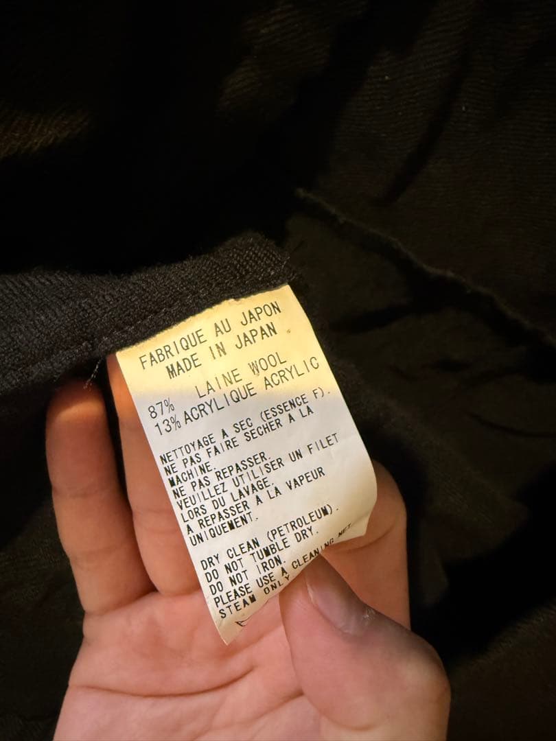 Y's ブラック ケープコート フード付き