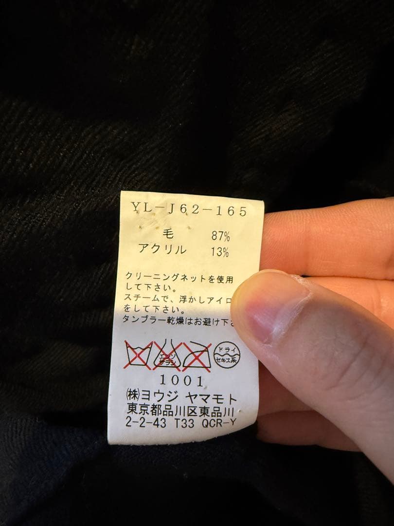 Y's ブラック ケープコート フード付き