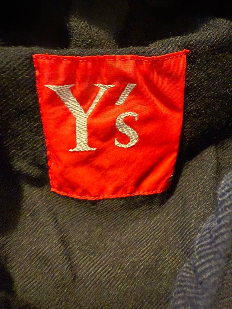 Y's ブラック ケープコート フード付き