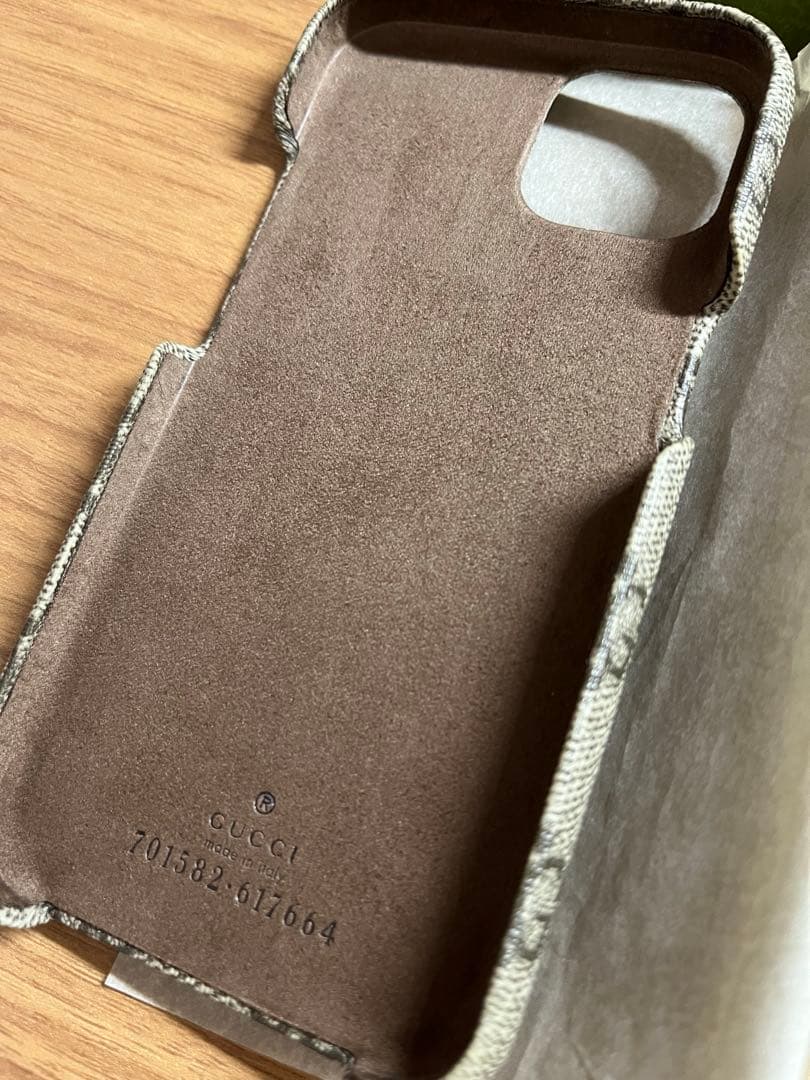 GUCCI GGパターン iPhone13用ケース☆化粧箱付☆