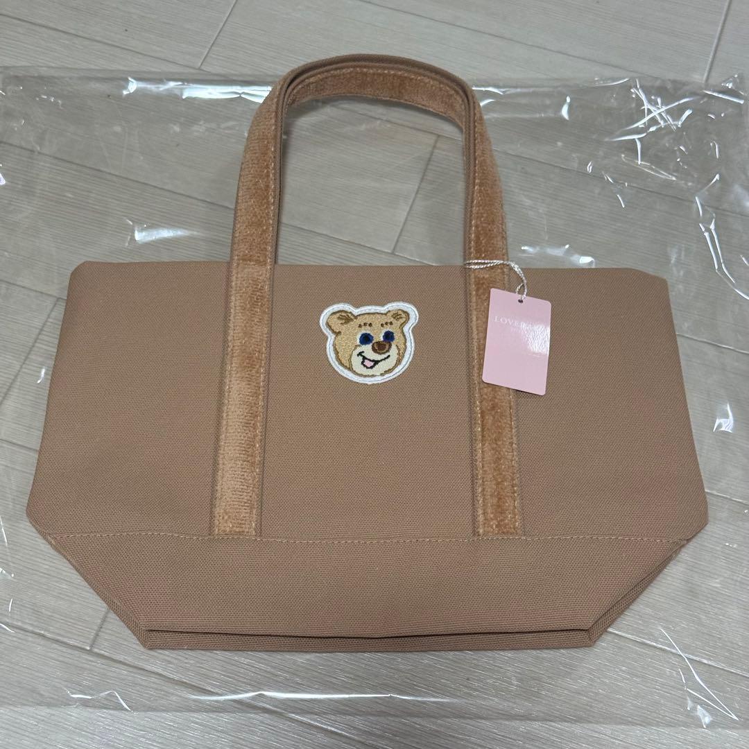 ラブラリーバイフェイラー オールドテディ　ワッペントートバッグ ベージュ L