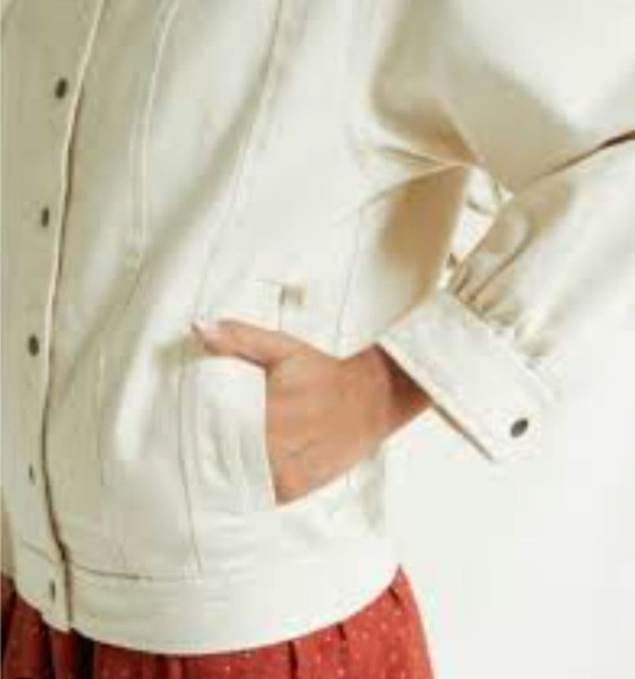 nanadecor デニムジャケット アイボリー オーガニックコットン 完売