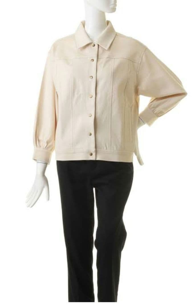 nanadecor デニムジャケット アイボリー オーガニックコットン 完売