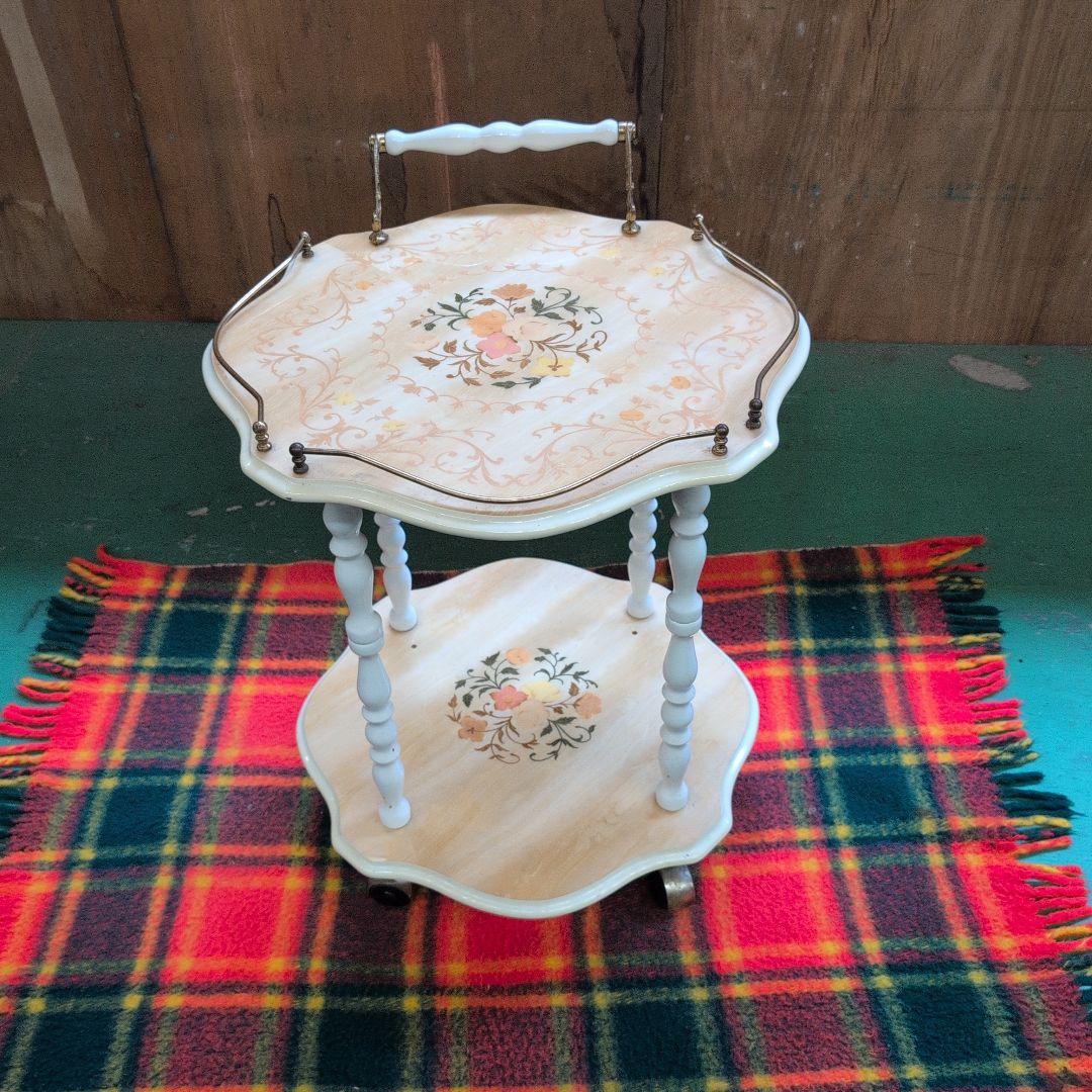 【訳あり】イタリア製 アンティーク ティーワゴン キッチンワゴン