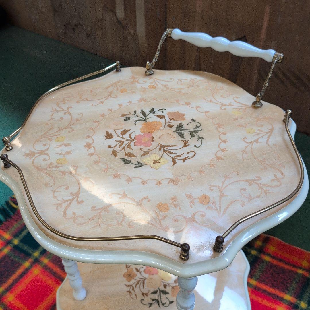 【訳あり】イタリア製 アンティーク ティーワゴン キッチンワゴン