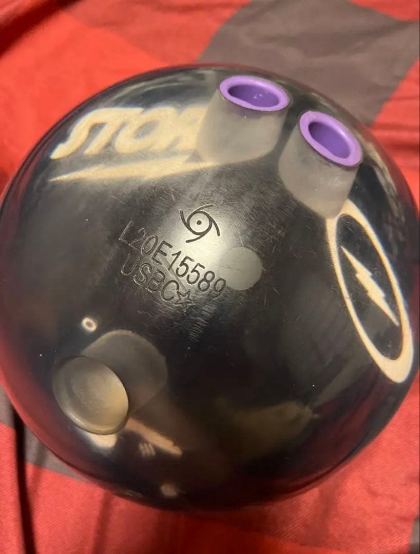 稲*史様 ボウリングボール クリアストーム ベルモ ブラック