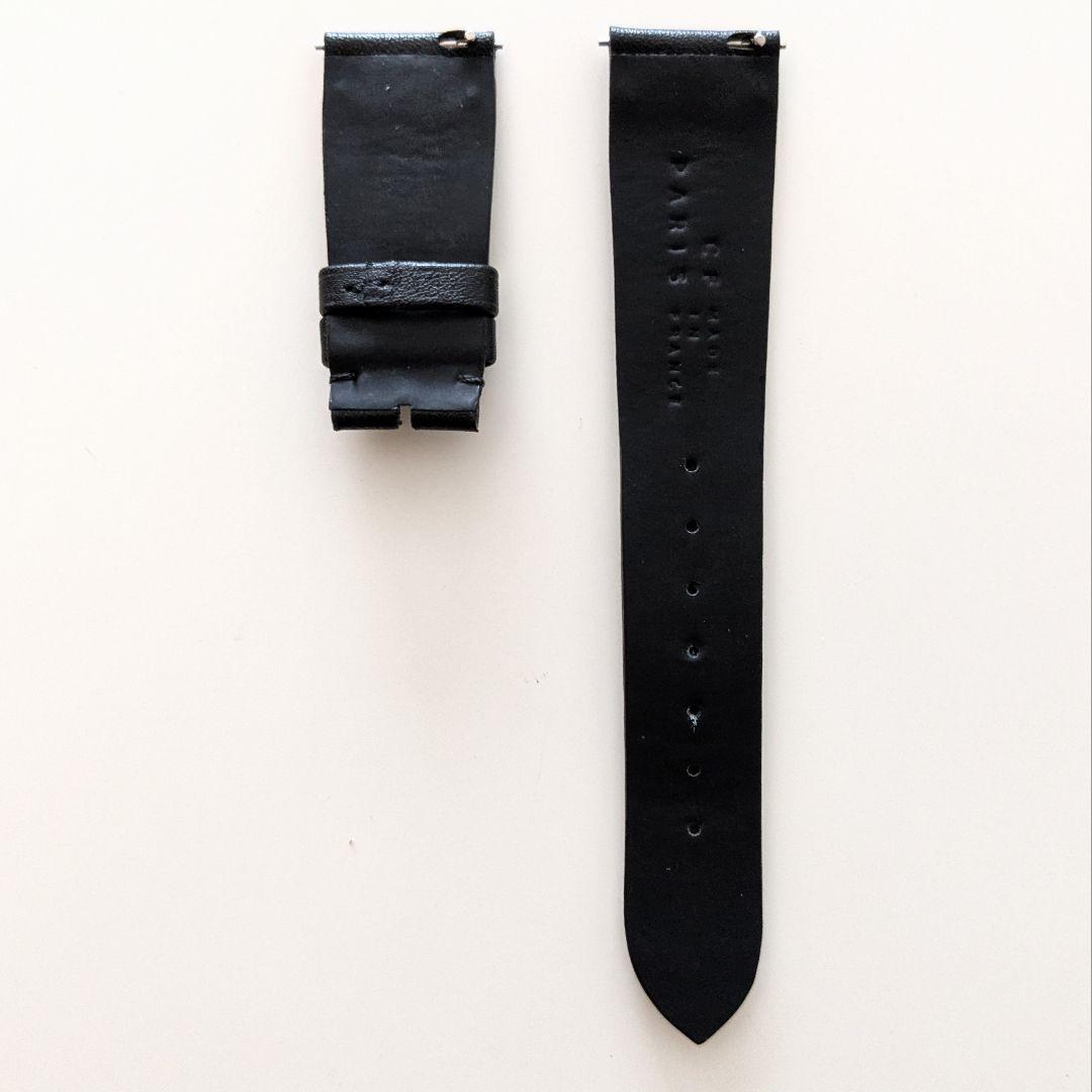 美品 カミーユフォルネ レザー ベルト ヴォーリス ブラック 黒 オーダー