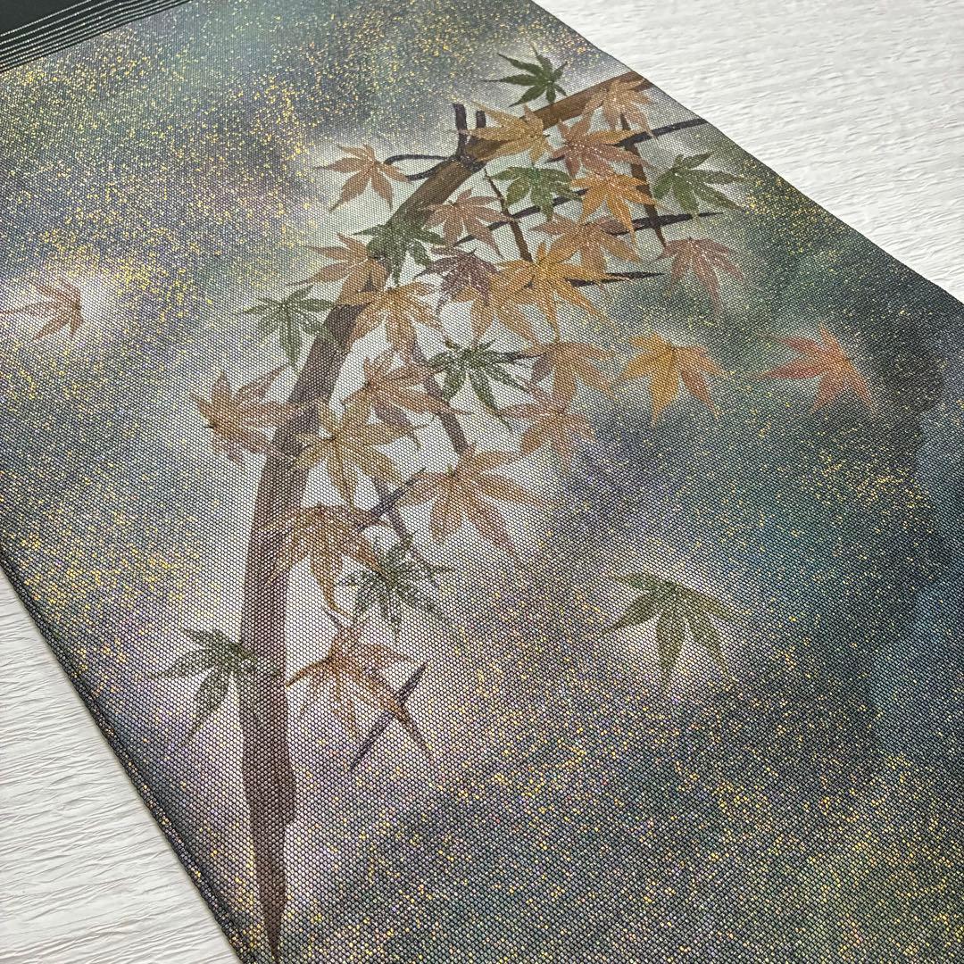 専用　m-16 名古屋帯 紅葉のデザイン 花織人 正絹