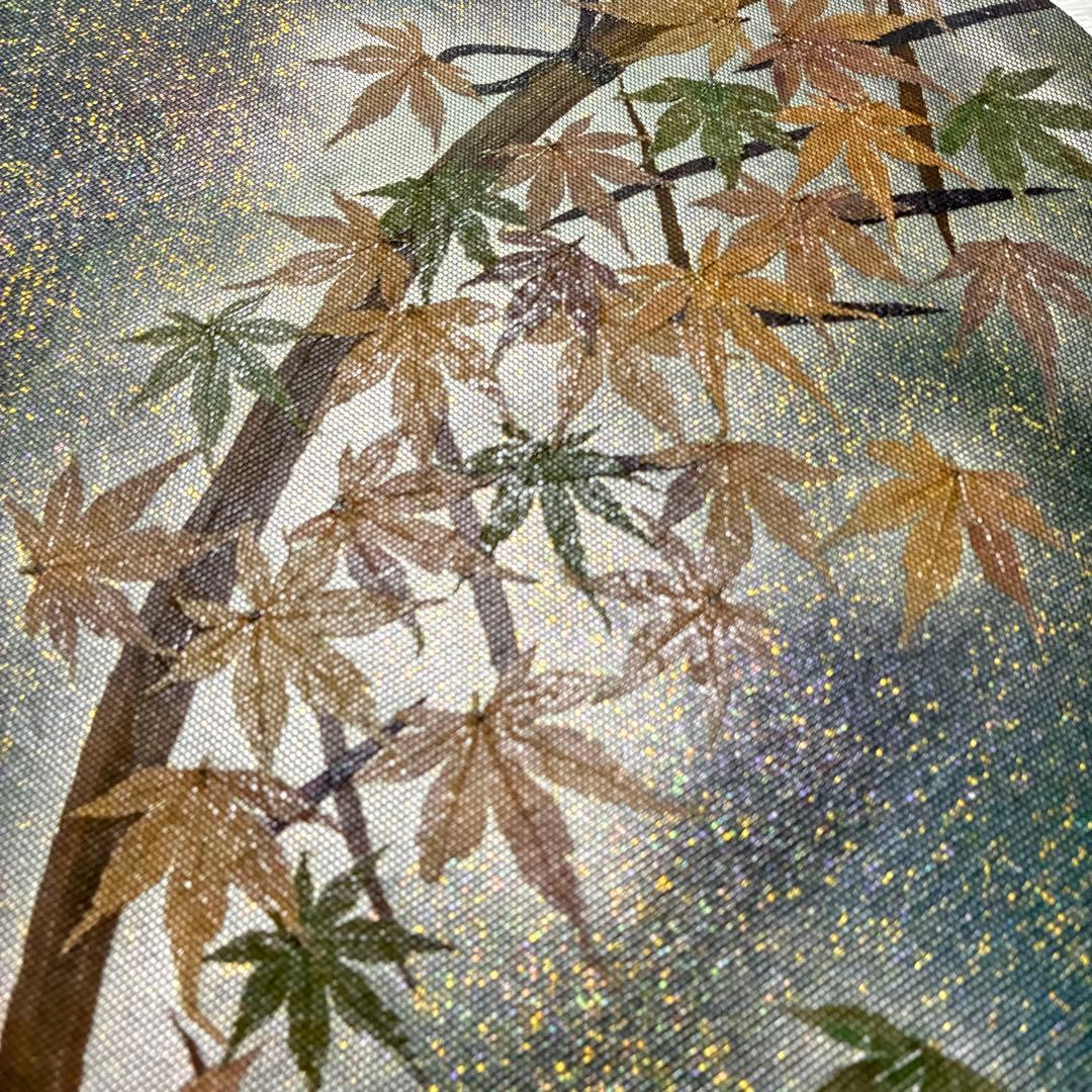 専用　m-16 名古屋帯 紅葉のデザイン 花織人 正絹