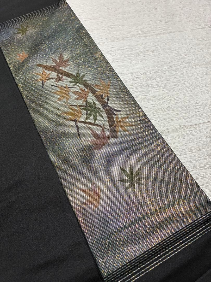 専用　m-16 名古屋帯 紅葉のデザイン 花織人 正絹