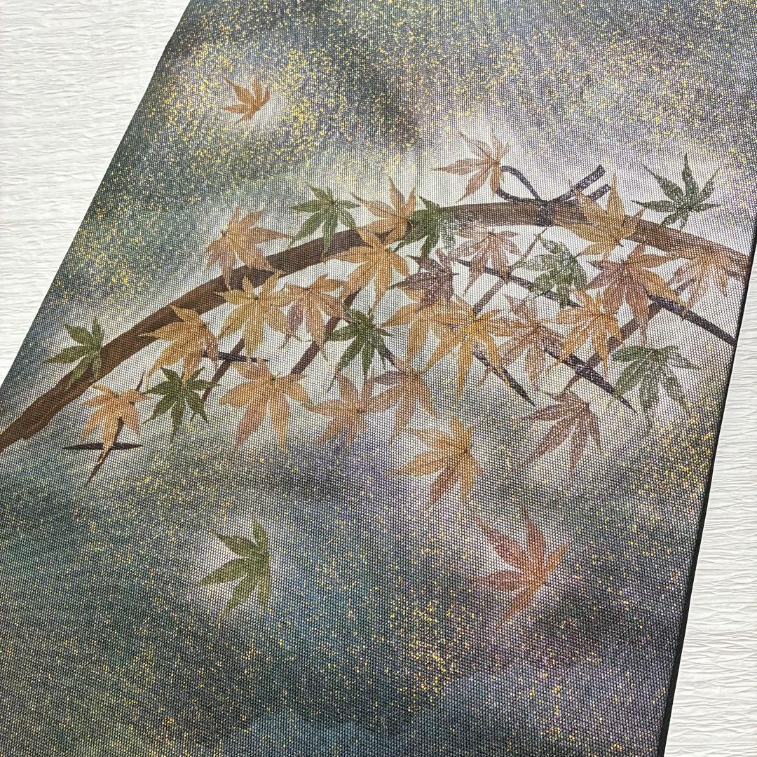 専用　m-16 名古屋帯 紅葉のデザイン 花織人 正絹