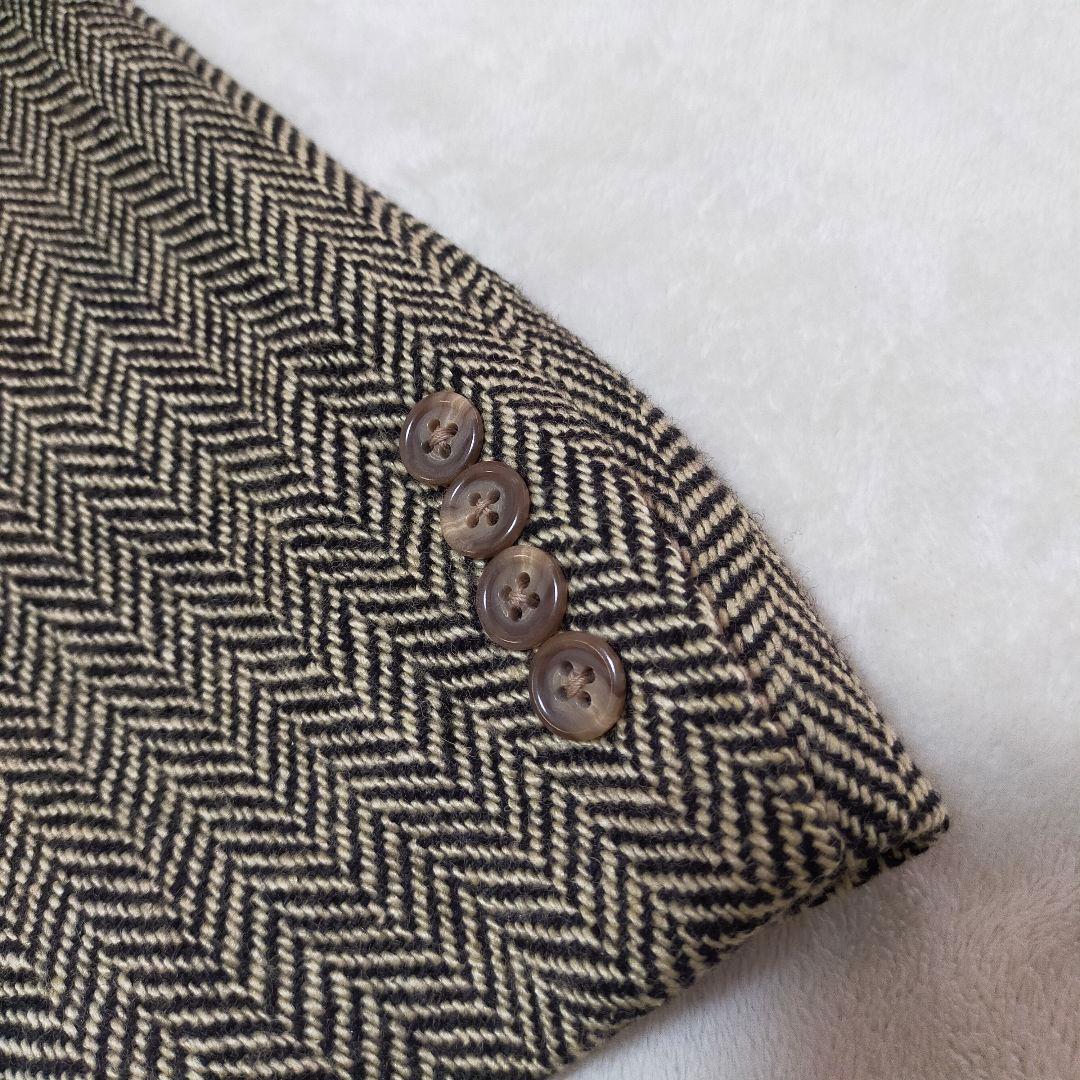 イタリア製　ポロラルフローレン　シルクウール　ヘリンボーン　テーラードジャケット