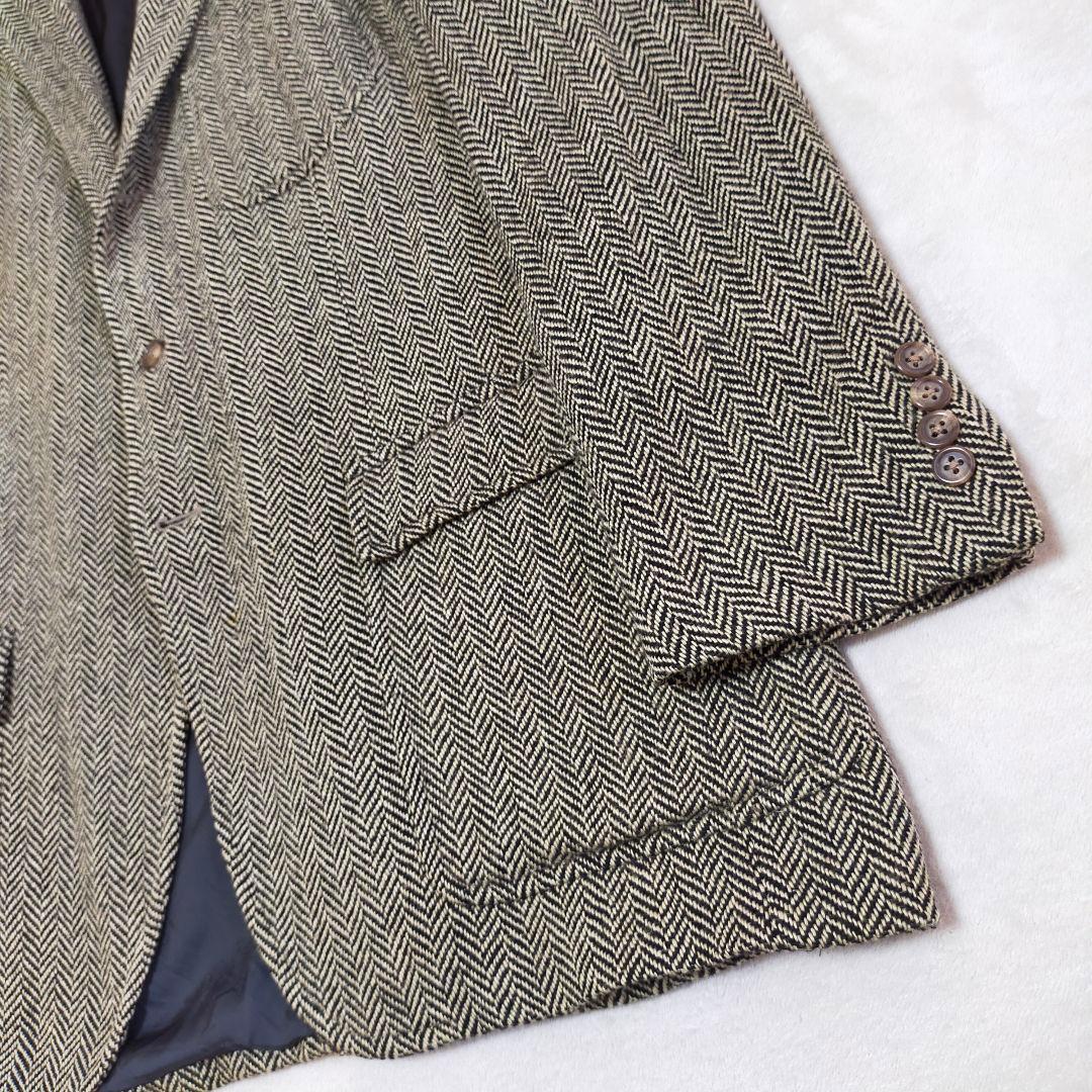 イタリア製　ポロラルフローレン　シルクウール　ヘリンボーン　テーラードジャケット