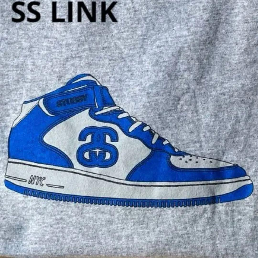 ゆ*ー様 OLD STUSSY 紺タグ ロンT SS リンクUSA製 XL グレ