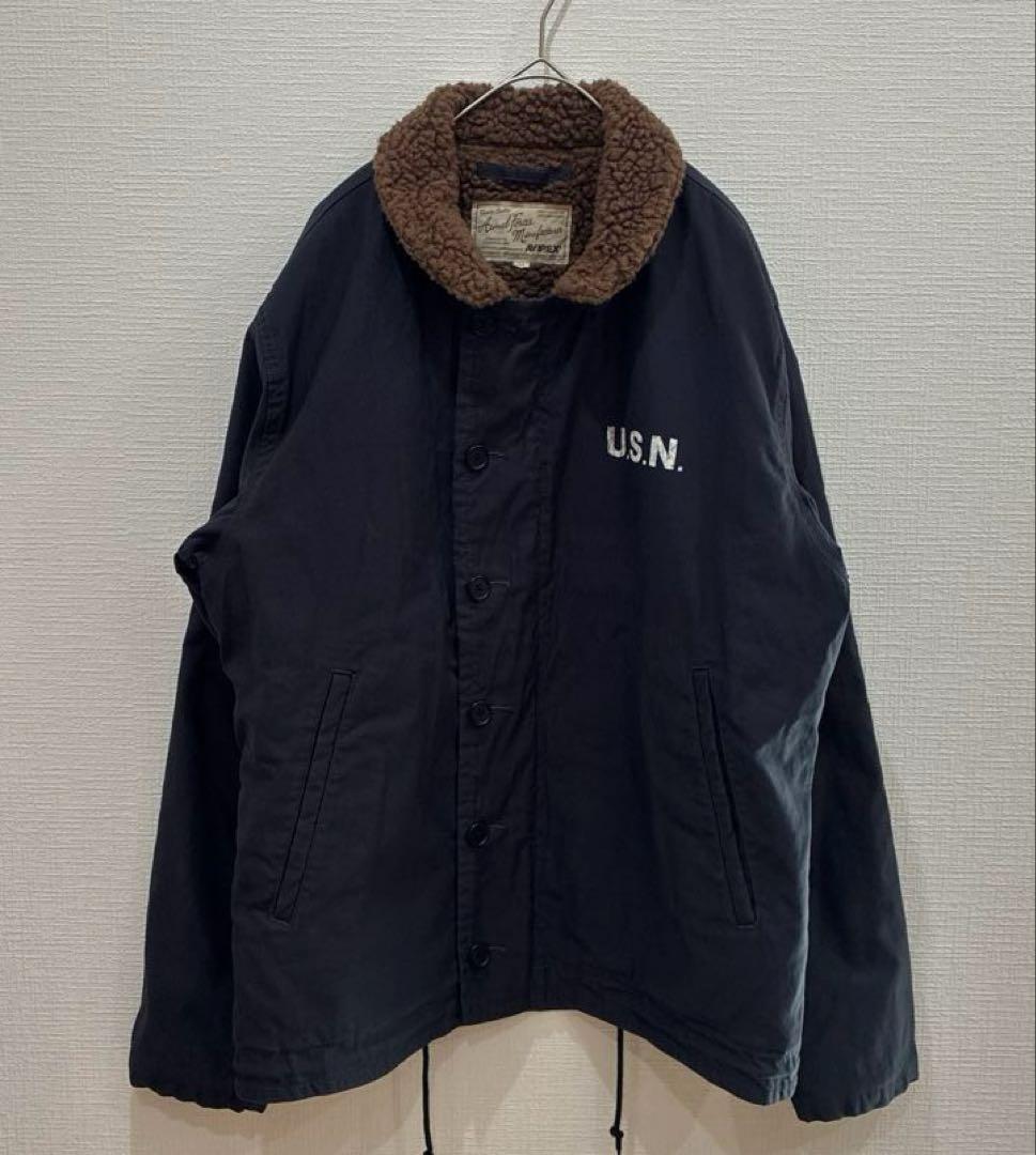 希少サイズ AVIREX N-1 デッキジャケット／ネイビー 2XL 大きい