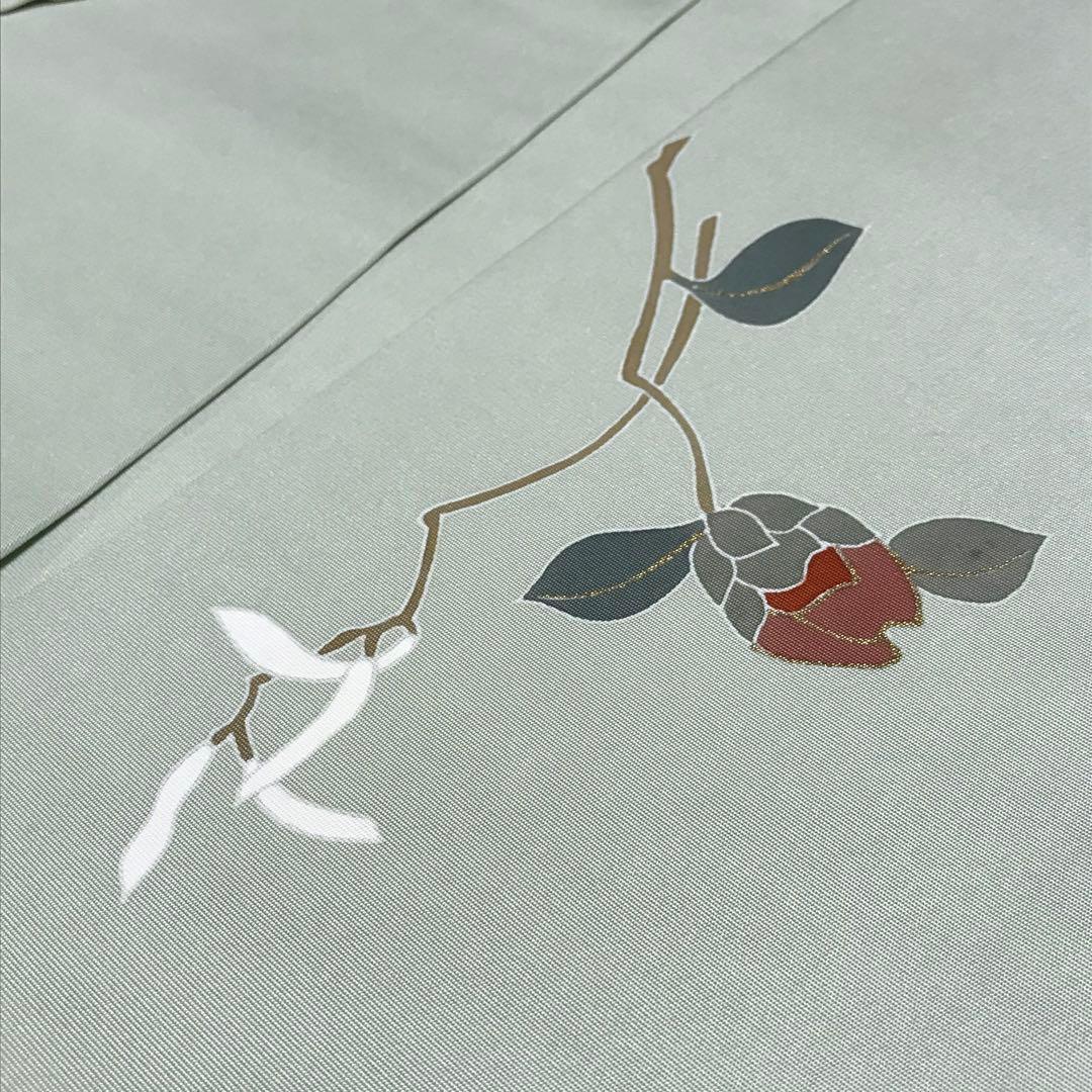 ［7505］名古屋帯 枝花文様 刺繍 金彩 九寸 お太鼓柄 正絹 着物