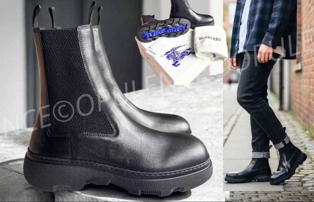 最終値下げ　早い者勝ち‼️Burberry ブーツ　ブラック42 27㎝