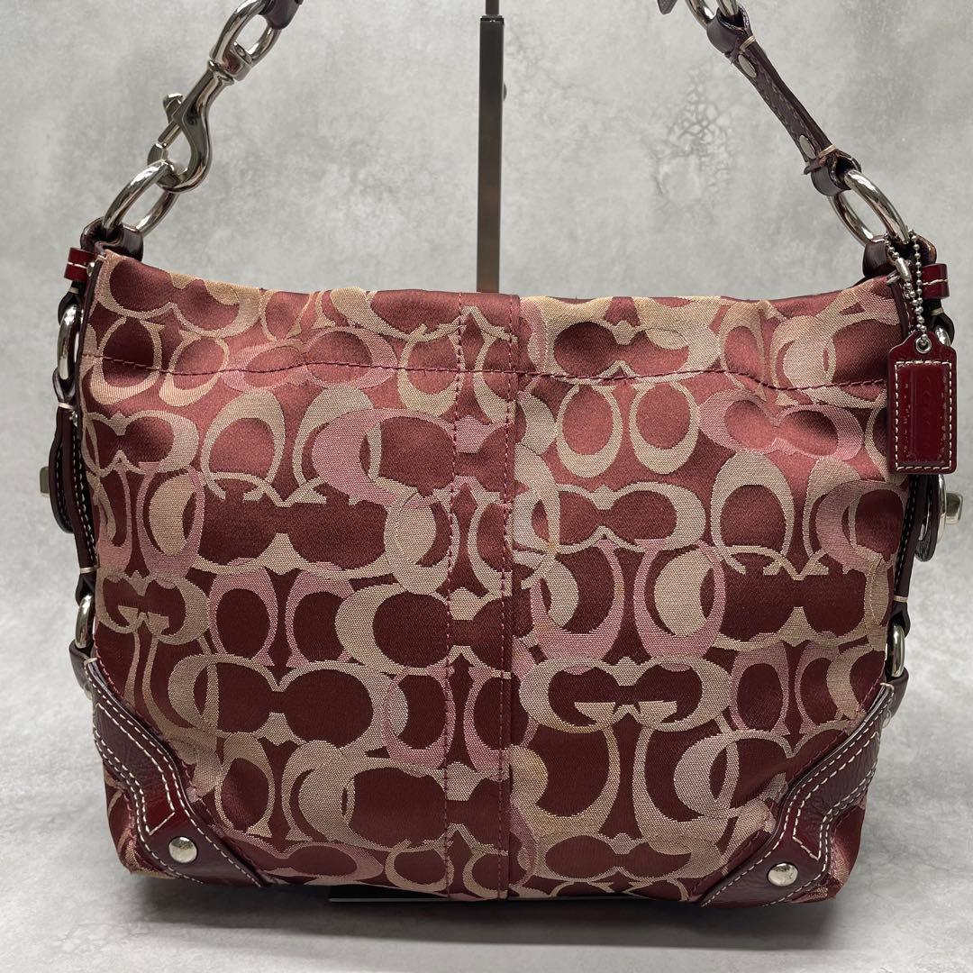 良品✨コーチ ワンショルダーバッグ キャンバス×レザー 肩掛け ターンロック