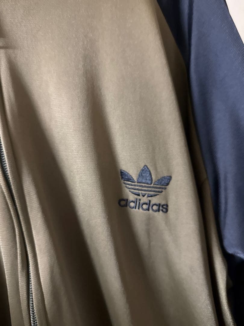 adidas トラックジャケット 90〜00s カーキ シミあり