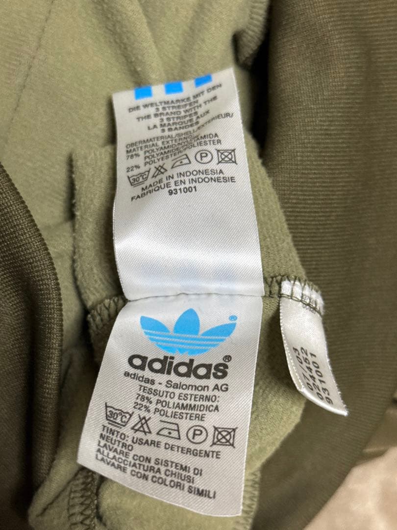 adidas トラックジャケット 90〜00s カーキ シミあり